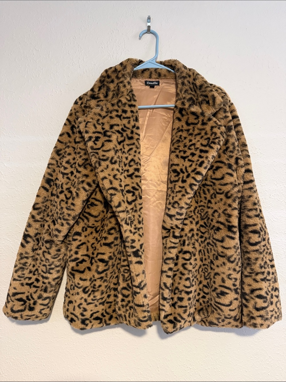 Cozy Leopard Print Teddy Jacket - Brown